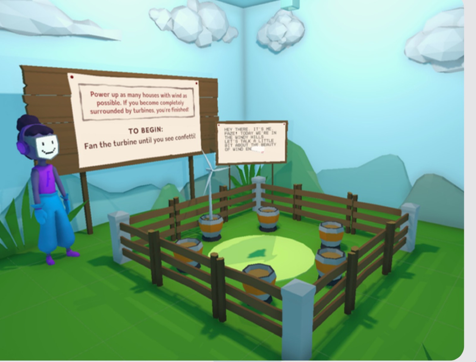 FantasticWinds : cinq niveaux, une minute chacun.