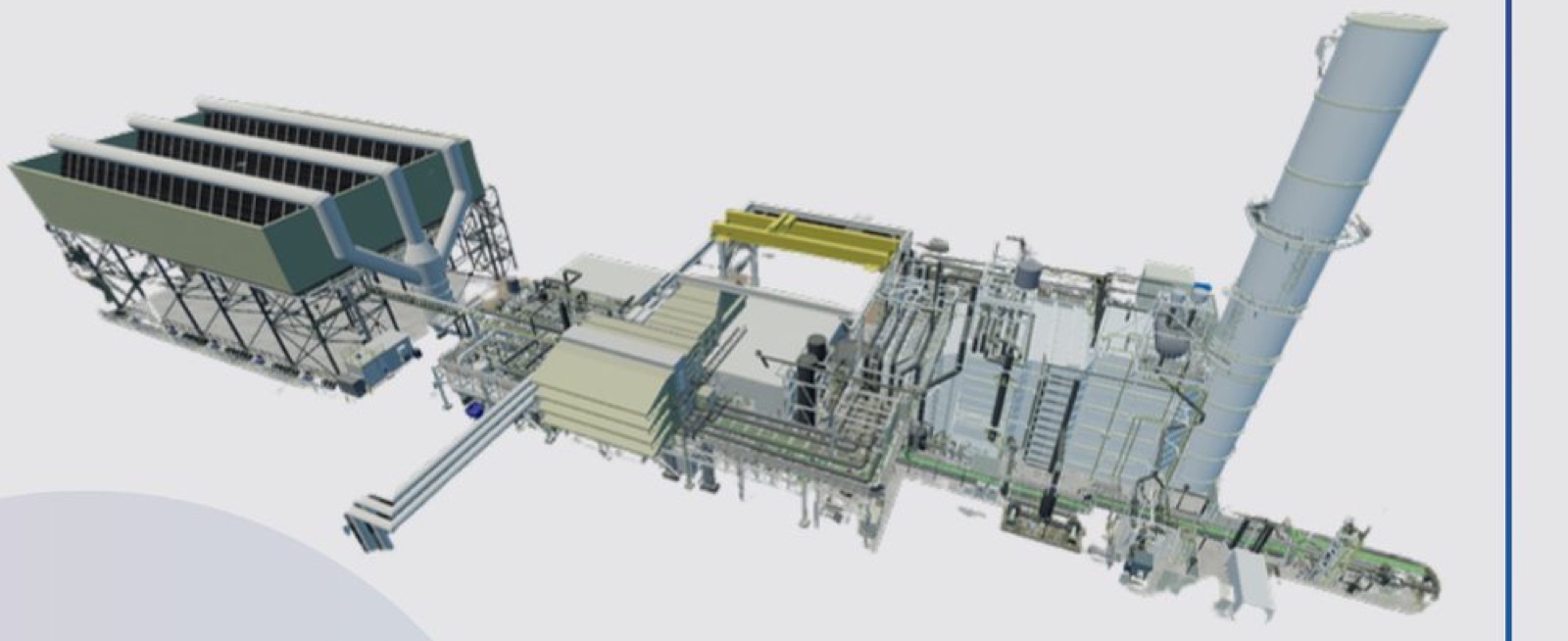 La salle des turbines à gaz dans la visite de la centrale Vistra