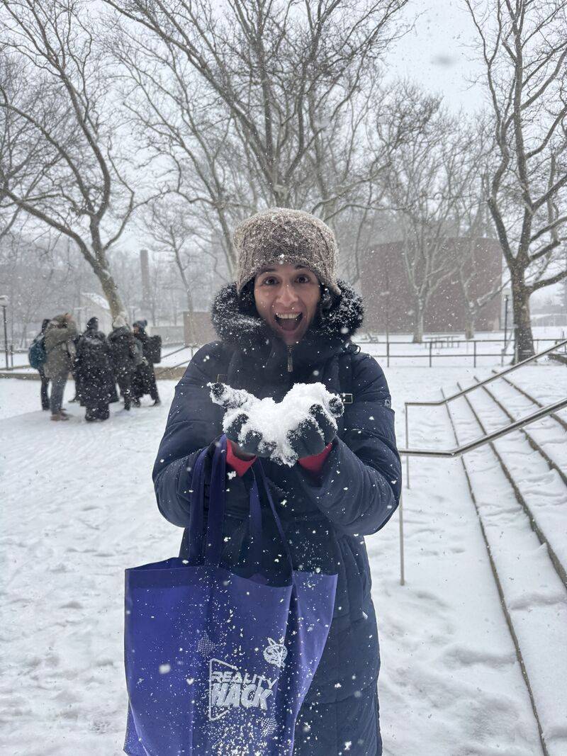 Boston sous la neige pendant le MIT Reality Hack